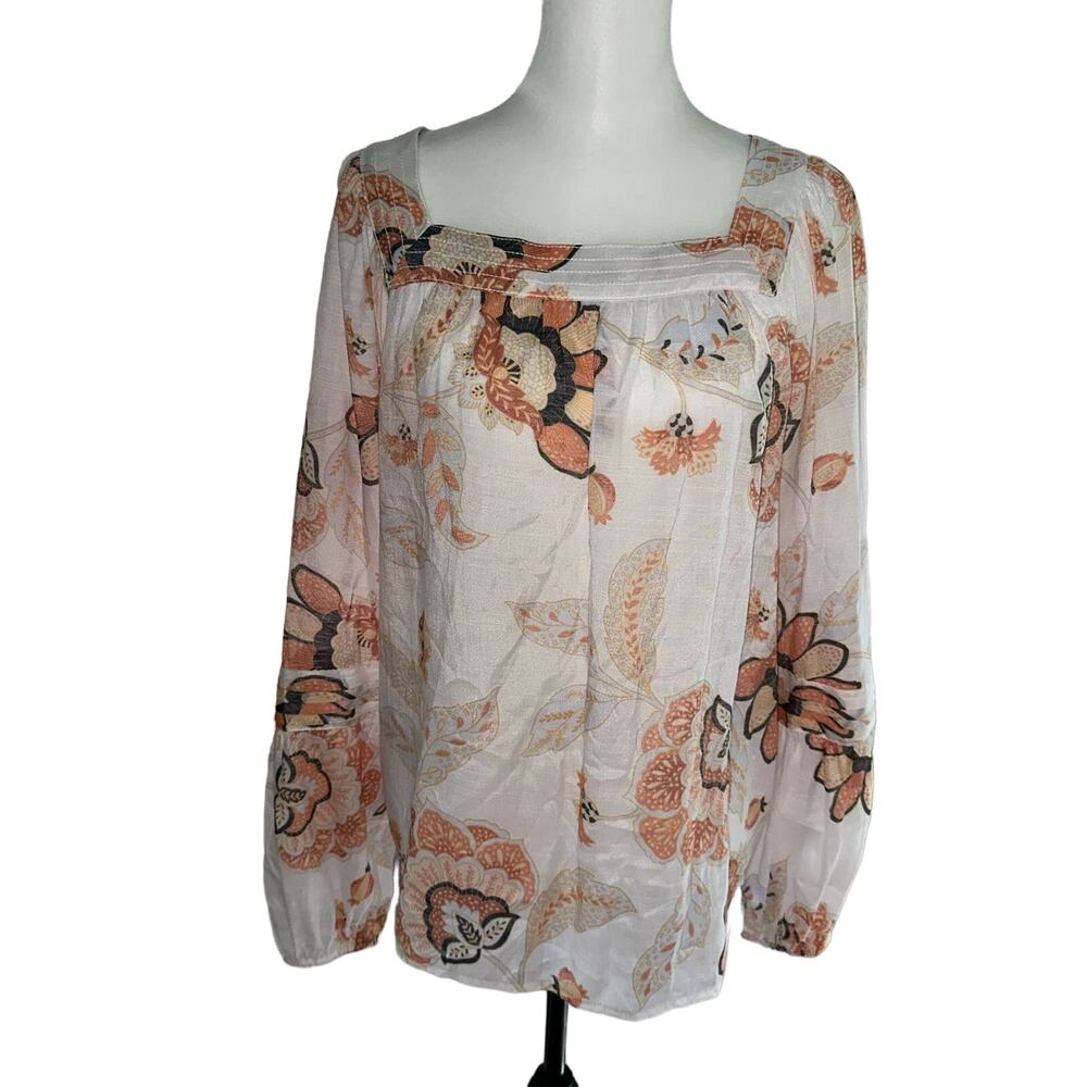 Lauren Conrad Large Long Sleeve Floral Top - Picture 2 of 3